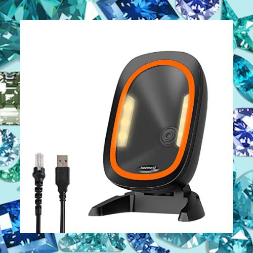 LENVII D2200 プラットフォーム 2D バーコード スキャナー 1D QR デスクトップ 自動 スキャナー USB 卓上 バーコードスキャナー USB デス
