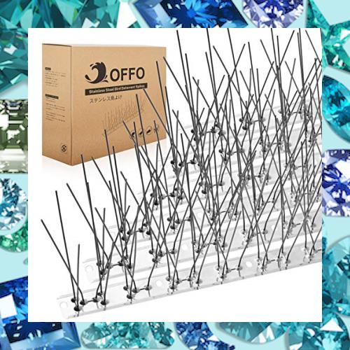 OFFO 鳥よけ 鳩よけは100%ステンレス製でアセンブリ済品です。34.5cm*22個入り(759cm) 耐候性 安心して15年間使う 針が密集する カラスよ