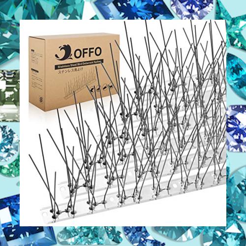 OFFO 鳥よけ 鳩よけは100%ステンレス製でアセンブリ済品です。34.5cm*15個入り(517cm) 耐候性 安心して15年間使う 針が密集する カラスよ