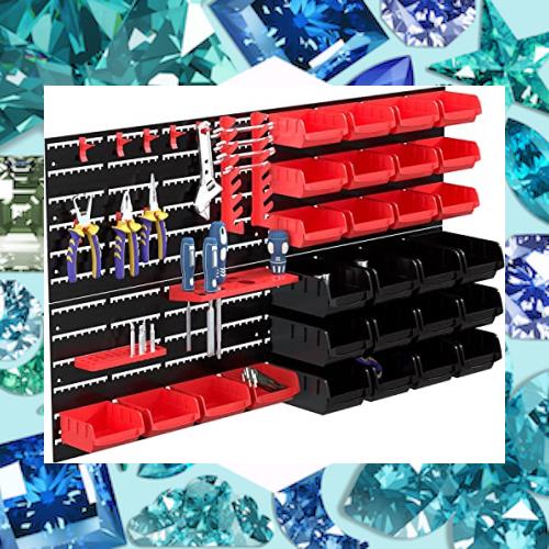 KOOPRO 工具収納ケース ツールボックス 小物 工具入れセット パーツ収納 工具差し フック 壁掛けボード ガレージ 工場作業場 家庭ワークの通販は 5,105円