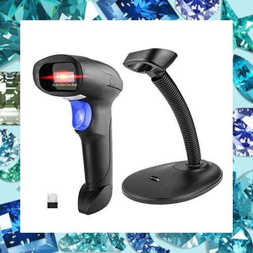 NetumScan Bluetooth QRバーコードスキャナースタンド付き、3 in1ワイヤレス1D2Dバーコードスキャナーコンピューター、タブレット、iPhonの通販は 6,913円