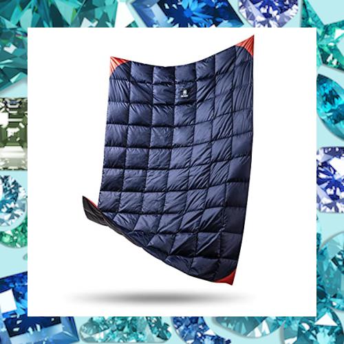OneTigris ダウンブランケット 195cm？135cm マルチブランケット 防寒 キャンプ アウトドア ひざ掛け 掛け布団 車中泊 超軽量 テント用キ