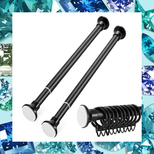 つっぱり棒 2.4m 2本 ラック カーテンレール つっぱり式 130cm-240cm 2本 伸縮 シャワーカーテンロッド 室内 強力 突っ張り棒(2個*130cm-
