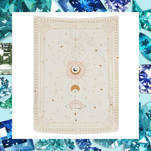 Shiny Flower 月タペストリー 月相壁布 北欧布ポスター 星座装飾布