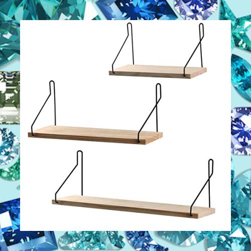 YOYAI 壁掛け棚 ウォールシェルフ 飾り棚 木製 DIY おしゃれ 壁面収納 穴あけ不要 簡単取り付け (ナチュラル, 30cm+40cm+50cm)の通販は