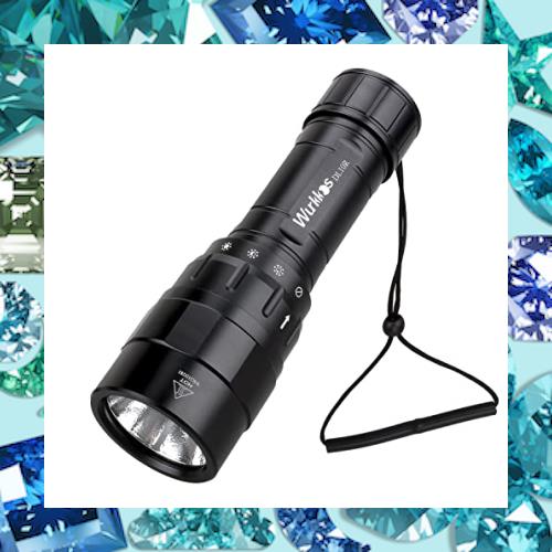 Wurkkosダイビングライト DL10R LED 懐中電灯 防水 4500ルーメン 超強力 USB-C充電式 ダイビング懐中電灯 XHP70.2 LED採用 水中100Mまで Wurkkosダイビングライト DL10R LED 懐中電灯 防水 4500ルーメン 超