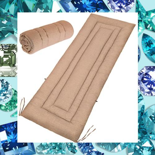 敷きふとん しじら織り ごろ寝マット シングル 綿100％ 肌に優しい ？ sunnyskies 吸汗速乾 軽量 70×190cm 2年品質保証 (ブラウン（厚手）)の通販は