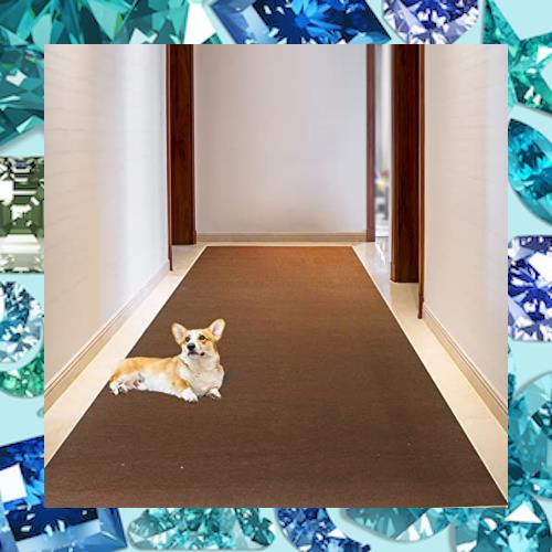 YOXU 廊下マット 廊下敷き 厚さ4mm 滑り止めマット 床保護 キズ防止 カーペット 騒音対策 スレない 素足 水で洗える タイルマット (ブラの通販は 5,238円