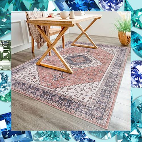 DECOMALL カーペット 3畳 ペルシャ風絨毯 ラグマット 200X250CM 洗える 花柄 オールシーズン 滑り止め オレンジ 防臭 防ダニ 床暖房対応の通販は