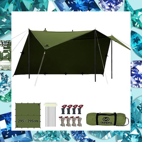 レビュー】GOGlampingのTC正方形タープはアレンジ自在で焚き火も
