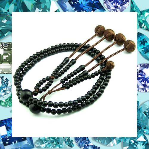 妙蓮花 数珠 日蓮宗 男性 尺二 黒檀 梵天房 本式 数珠 念珠 108玉 法華 数珠袋付 天然木 葬儀 葬式 法事 法要 二輪 二連 (こげ茶色)の通販は