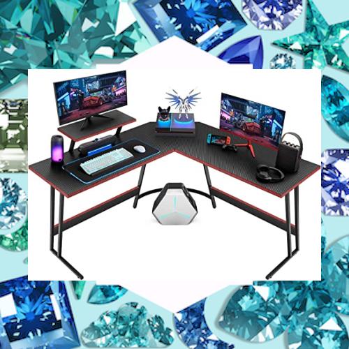 Victone ゲーミングデスク L字デスク「メーカー一年保証」 幅130cm*130cm パソコンデスク pcデスク L字型デスク パソコンコーナーデスク