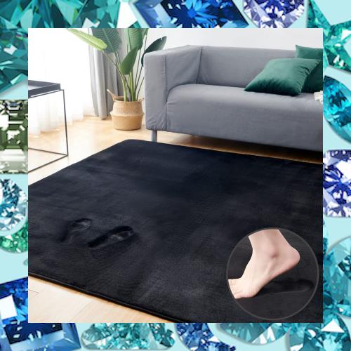 Keusnix カーペット ラグ 低反発 極厚25mm 滑り止め付 厚手 ラグマット