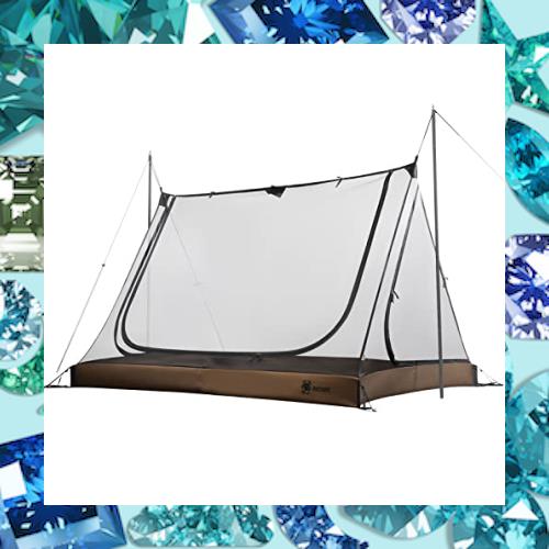 OneTigris ROCダブルインナーテント メッシュテント モスキートネット 蚊帳 キャンプ用 アウトドア 2人用 ポール別売 蚊除け キャンプ用