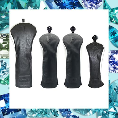 CRAFTSMAN（クラフトマン）ゴルフウッドカバー ヘッドカバー 4個セット（1ffx） ゴルフティー12個 ドライバー用・フェアウェイウッド用・