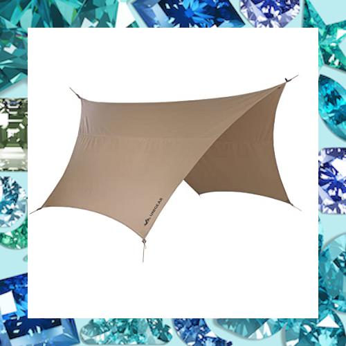 Unigear ヘキサタープ tcタープ ポリコットン 5m延長ベルト付き 3.2ｍｘ2.9ｍ テントとの取り組み可能 焚き火 タープ 遮光 遮熱 難燃 軽