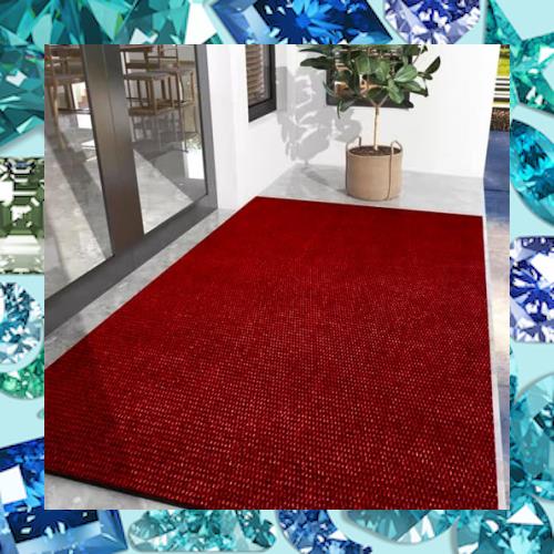 玄関マット キッチンマット屋外 室内 滑り止め 業務用 無地 大判 マット シンプル 泥落とし 足ふきマット（レッド80*125）の通販は 5,725円