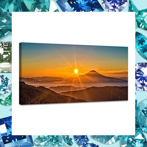 富士山 アートパネル 山 太陽 自然 絵画 風景画 ポスター 玄関
