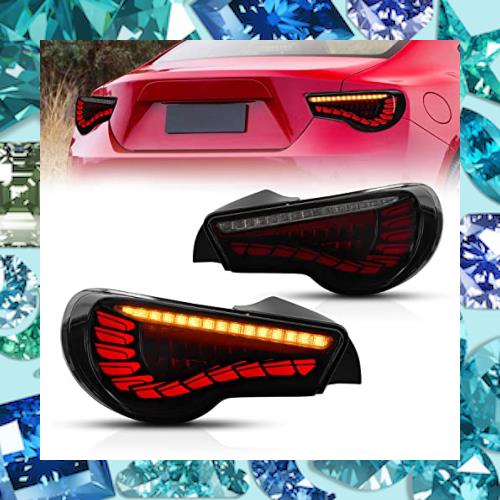 トヨタ 86テールランプ GT86 スバル BRZ ZC6テールライト ドラゴンスケール 全LED オープニングモーション 流れるウインカー For Toyota8