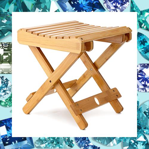 MASTLU 折りたたみチェア 風呂椅子 竹製 抗菌 防カビ 撥水加工 お風呂