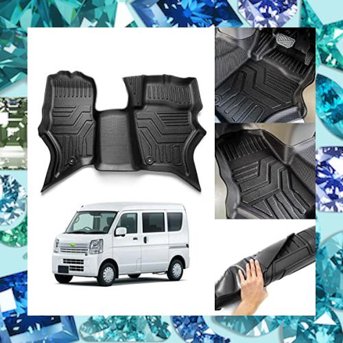 Cartist トヨタ スズキ エブリイバン DA17V フロアマット 立体カーマット 1列目用 車用 3Dフロアマット 立体構造 SUZUKI EVERY DA17V 201