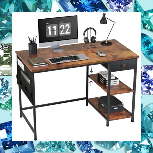 YeTom デスク パソコンデスク 机 pcデスク ?子 幅120cm computer desk ワークデスク 左右入替可 引き出し付き 勉強机 学習机 b?n h？c 作