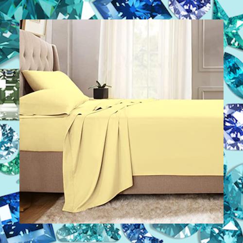 Pizuna 400スレッドカウントコットン フラットシーツ - (クイーン) 長繊維綿100% 通気性良し 高級コットンサテン ベッドシーツ 家庭洗濯の通販は 5,478円