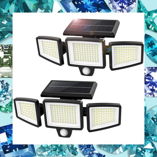ソーラーライト屋外 2個セット【210LED 3面発光 光束最大2500ルーメン ソーラーライト屋外 2個セット【210LED 3面発光 光束最大2500