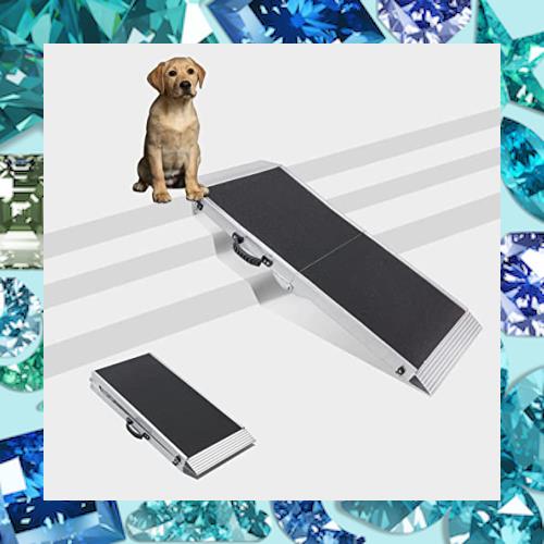 折り畳み アルミ 犬用 gardhom ペットスロープ 153*38CM 折り畳み