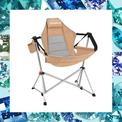 KingCamp ゆらゆらハンモックチェア アウトドア チェア 自立式 折り畳み椅子 角度調整可能 アルミニウム合金製 耐荷重120kg 収納袋付き の通販は 11,361円