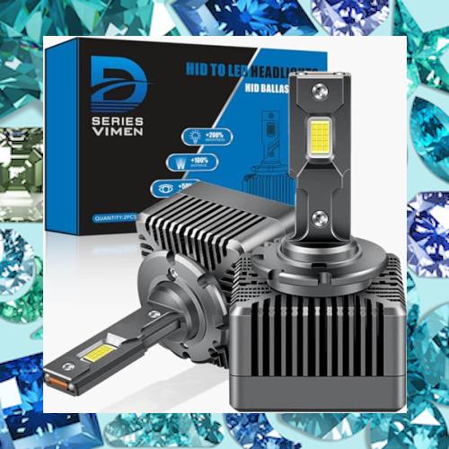 D1S LED ヘッドライト 純正交換 D1S LED バルブ 6500K 車検対応 純正HIDをLED化 BMW ベンツ 純正交換用 12000LM 12V車対応 VIMEN LEDバル