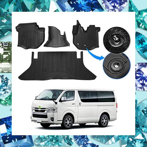 200系 ハイエース 1型 2型 3型 4型 5型 フロア コンソール テーブル 黒木目 新品 ハイエース200系 1型 2型 3型 4型 5型 ステップマット フロアマット