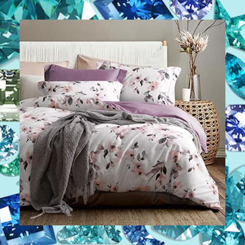 MILDLY 布団カバーセミダブル 4点セット エジプト超長綿100% 布団カバーセット セミダブル：掛け布団カバー ボックスシーツ 枕カバー*2 /