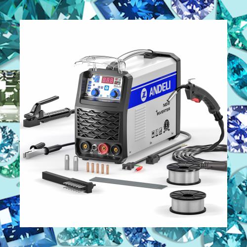 ANDELI 半自動溶接機 120AノンガスMIG/アーク溶接/lift TIG 100V/200V兼用 インバーター直流溶接機 MIG溶接 半自動 日本語取説書 MIG-250の通販は 24,689円
