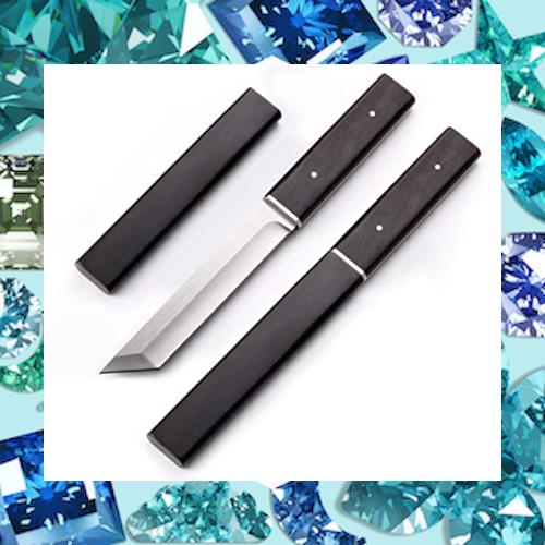 DCE 高級黒檀シースナイフ D2炭素鋼 【インクンシ・隠君子？】 キャンプ アウトドア 釣り・海・登山・家庭でもの通販は 6,198円