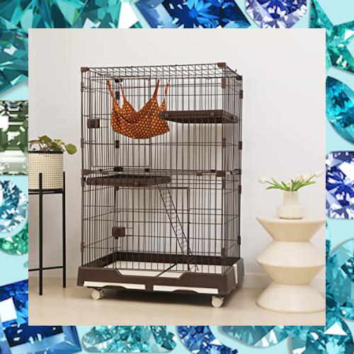 PETTOM 猫ケージ キャットケージ ケージ 幅82cm 2/3段 ペット 猫 PETTOM 猫ケージ キャットケージ ケージ 3段 - メルカリ