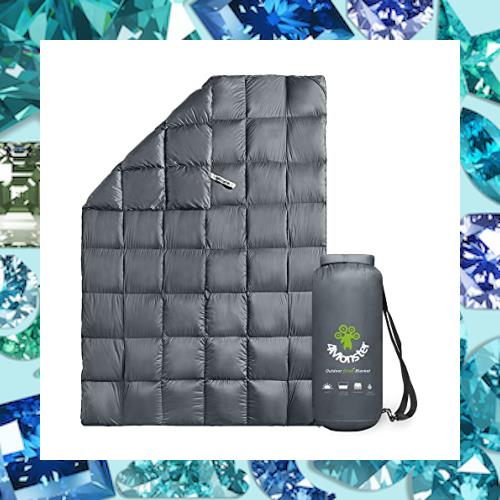 4Monster ダウン ブランケット マルチブランケット 防寒 アウトドア キャンプ 旅行 軽量 防水 防風 コンパクト ひざ掛け 肩掛け 掛け布団の通販は
