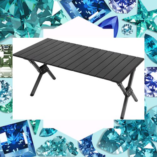 アウトドア 折りたたみ テーブル ロールトップテーブル 軽量 コンパクト キャンプテーブル簡単組立 収納バッグ付 インテリア キャンプ アの通販は 7,407円