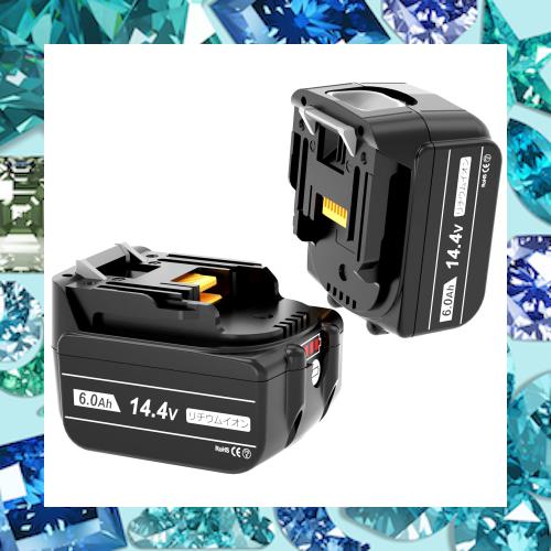 VANKO 互換 マキタ 14.4v バッテリー BL1460B 6000mAh大容量 長時間作業可能 二個セット マキタ バッテリー 14.4v BL1415N BL1430B BL146の通販は 6,518円