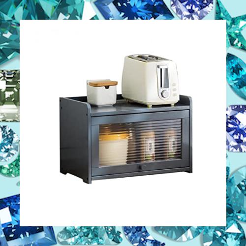 [MISHIWVN] 食器棚 卓上食器棚 キッチン収納棚 キッチンキャビネット レンジ台 アクリル扉 組み立て式 おしゃれ 竹製 収納便利 台所収納 の通販は 5,676円