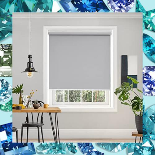 Deconovo プルコード式 ロールスクリーン 幅90cm 丈180cm グレー ロールカーテン 1級遮光 100%遮光 保温 断熱 遮熱 防音 防寒 UVカットの通販は 5,265円