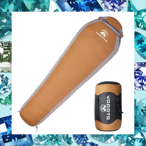 【YOGOTO】 ダウン 寝袋 冬用 マミー型 シュラフ 600FP 高級ダウン 連結可能 撥水 地震対策 避難用 スリーピングバッグ キャンプ アウト