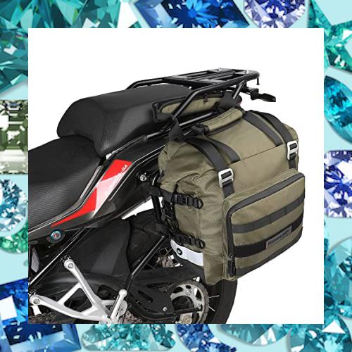 Rhinowalk バイク用サイドバッグ 防水オートバイの荷物袋 クイックリリース オートバイの側面袋 20L オートバイの棚が付いているほとんど