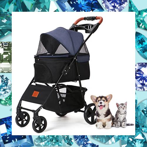 Aikenn 犬用ベビーカー 小型犬 折り畳み ペットキャリーカート