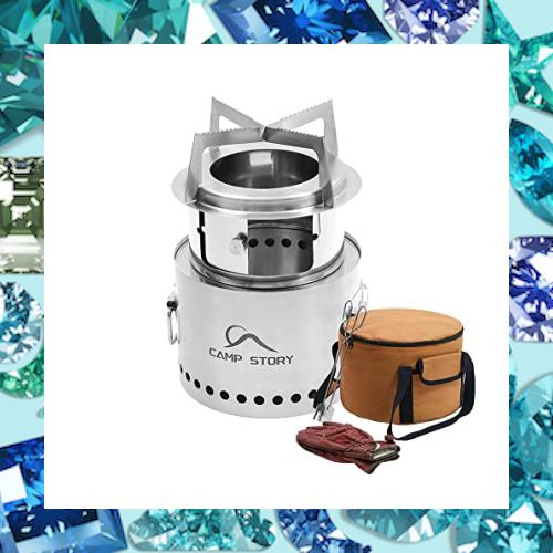 PSKOOK ウッドストーブ フレイムストーブ 二次燃焼 折りたたみ 焚き火 コンロ キャンプ ネイチャーストーブ 無煙 携帯便利 軽量 304ステの通販は