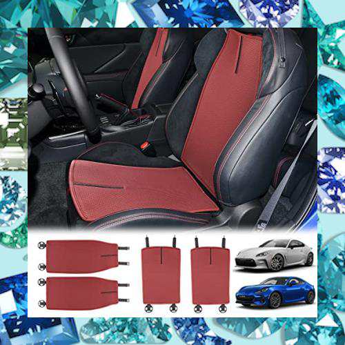 KUNGKIC トヨタ GR86 ZN8 スバル BRZ ZD8用 前席 車用座席シートカバー メッシュ式 通気性 蒸れない 熱発散 厚め 柔らかい 汗対策 オール