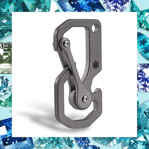 KeyUnity KU06マルチツールキーホルダー チタン製 キーホルダーツール ボトルオープナーキーホルダー ドライバー機能付き EDCツール ポケ