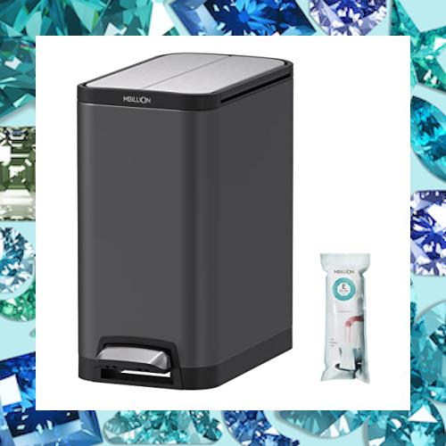 Mbillion ゴミ箱 おしゃれ スリム ペダル式 ごみ箱 ステンレス 38リットル バスルーム ゴミ箱 消臭 ダストボックス 大容量 生 ゴミ箱 おしゃれ スリム ペダル式 ごみ箱 ステンレス 10リットル バス
