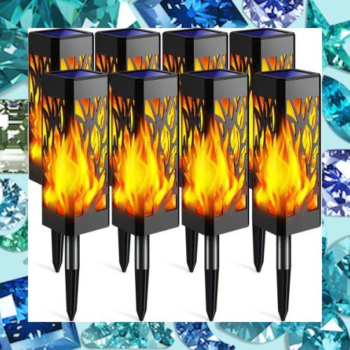 ソーラー ライト 屋外 ちらつき 炎 ソーラー パスウェイ ライト ソーラー パワード 装飾 ソーラー ガーデン ライト 防水 クリスマス ライ