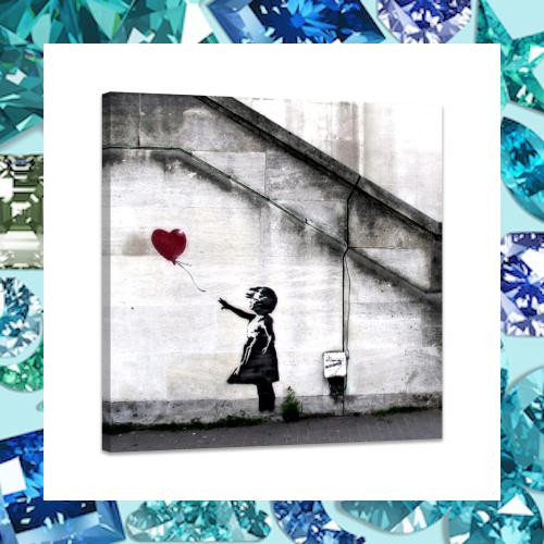 アートパネル バンクシー ポスター banksy 女の子と風船 絵画